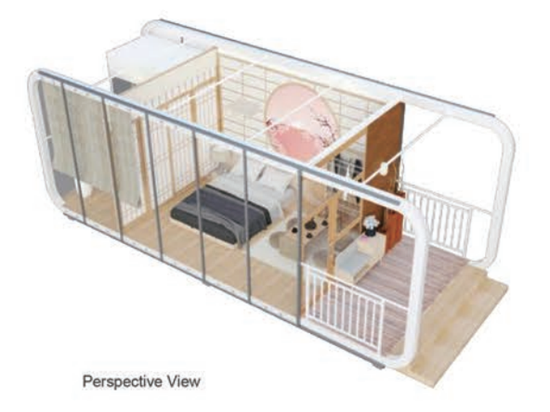 Capsule hotel serije Tent